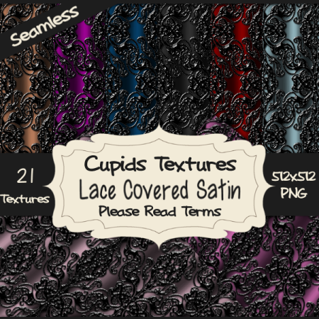21 LACE COVERED SATIN