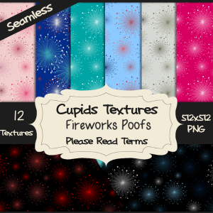12 FIREWORKS POOFS