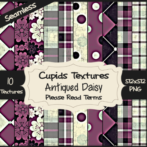 10 ANTIQUED DAISY